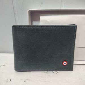 Men’s Italian Nubuck Leather Wallet Gift Boxed Gray Larmorie Officiel Arthur 2.0